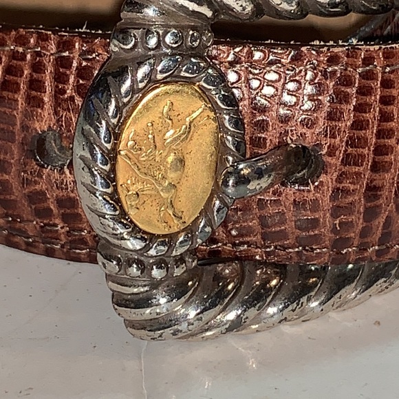 90s vintage Brighton Museum Collection Greco-Roman coin medallion, brown leather - Picture 4 of 12